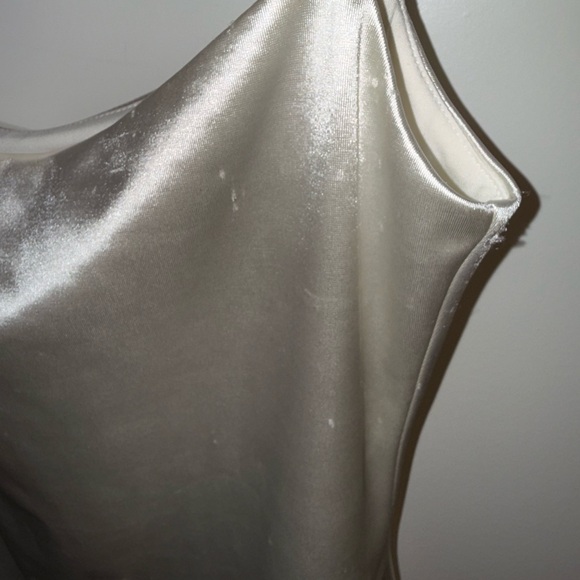 Meshki White Rhinestone Strap Mini Dress - Picture 6 of 11